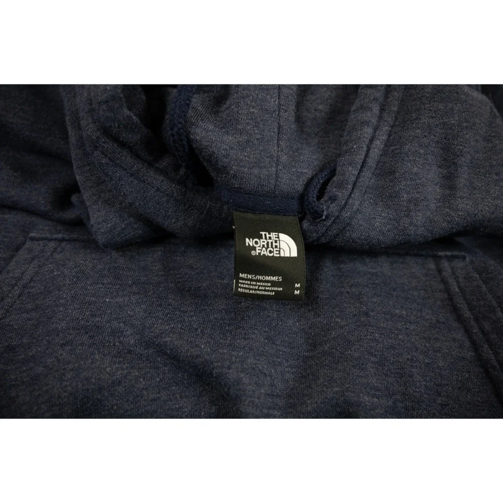 The North Face Hoodie Mens Medium Blue White Pullover Graphic Sweatshirt